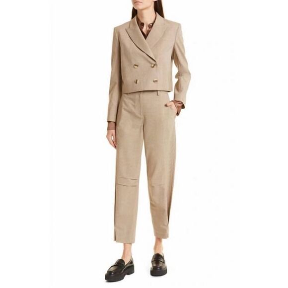 NEW TWP cropped perfect waiter blazer in camel multi size XL/L - Picture 9 of 9